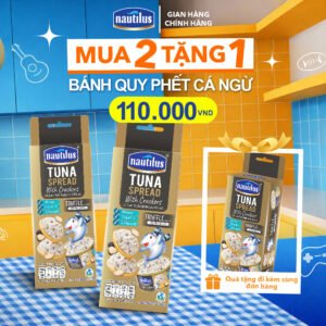 MUA 2 TẶNG 1 | Bánh Quy phết Cá Ngừ - vị nấm Truffle