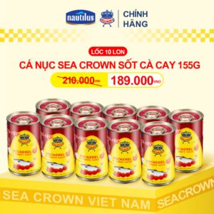 Cá Nục Sốt Cà Cay Sea Crown - Lốc 10