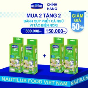 MUA 2 TẶNG 2 | Bánh Quy phết Cá Ngừ - vị tảo biển Nori