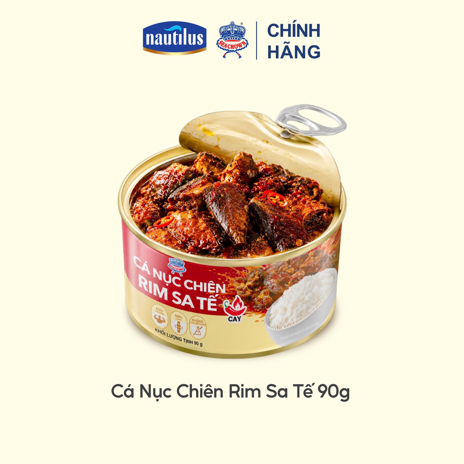 MUA 1 TẶNG 1 - Cá Nục Sea Crown Chiên Rim Sa Tế 90g (Combo 2 lon) - Ảnh 2